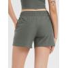 imageODODOS Womens RelaxedFit Shorts Ultra Soft Stratum Tech Mid Rise Shorts with Pocket 35quot InseamMoisture Wicking UPF 50Smoke Heather