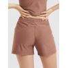 imageODODOS Womens RelaxedFit Shorts Ultra Soft Stratum Tech Mid Rise Shorts with Pocket 35quot InseamMoisture Wicking UPF 50Tamarind Heather