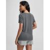 imageODODOS Womens Short Sleeve Pocket Tee Shirts PeachSoft Relaxed Fit Casual Lounge Yoga TopsCharcoal