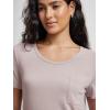 imageODODOS Womens Short Sleeve Pocket Tee Shirts PeachSoft Relaxed Fit Casual Lounge Yoga TopsDusty Pink