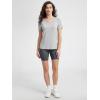 imageODODOS Womens Short Sleeve Pocket Tee Shirts PeachSoft Relaxed Fit Casual Lounge Yoga TopsHeather Grey