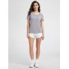 imageODODOS Womens Short Sleeve Pocket Tee Shirts PeachSoft Relaxed Fit Casual Lounge Yoga TopsLight Gray