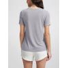 imageODODOS Womens Short Sleeve Pocket Tee Shirts PeachSoft Relaxed Fit Casual Lounge Yoga TopsLight Gray