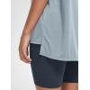 imageODODOS Womens Split Hem Oversize Short Sleeve Shirts Modal Soft V Neck Tee Casual Lounge Yoga TopsBlue Fog