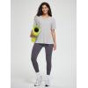 imageODODOS Womens Split Hem Oversize Short Sleeve Shirts Modal Soft V Neck Tee Casual Lounge Yoga TopsHeather Grey