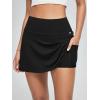 imageODODOS Womenss High Waist Tennis Skirts Cloud Feeling Builtin Shorts Athletic Golf Casual Skorts with PocketsBlack