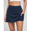 imageODODOS Womenss High Waist Tennis Skirts Cloud Feeling Builtin Shorts Athletic Golf Casual Skorts with PocketsNavy