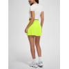 imageODODOS Womenss High Waist Tennis Skirts Cloud Feeling Builtin Shorts Athletic Golf Casual Skorts with PocketsNeon Green