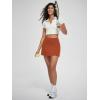imageODODOS Womenss High Waist Tennis Skirts Cloud Feeling Builtin Shorts Athletic Golf Casual Skorts with PocketsOrange Rust