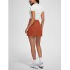 imageODODOS Womenss High Waist Tennis Skirts Cloud Feeling Builtin Shorts Athletic Golf Casual Skorts with PocketsOrange Rust