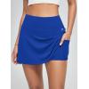 imageODODOS Womenss High Waist Tennis Skirts Cloud Feeling Builtin Shorts Athletic Golf Casual Skorts with PocketsRoyal Blue