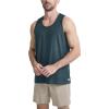 imageODODOS Mens Performance Tank  Stratum Tech Tee Ultra Soft Moisture Wicking UPF 50 Sleeveless Shirts The Ascent SeriesNavy Heather