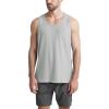 imageODODOS Mens Performance Tank  Stratum Tech Tee Ultra Soft Moisture Wicking UPF 50 Sleeveless Shirts The Ascent SeriesPale Grey Heather
