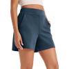 imageODODOS Modal Soft Relaxed Shorts with Pockets for Women High Wasit Casual ShortsDeep Blue
