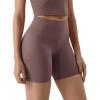 imageODODOS ODLIFT Compression Shorts for Women 4quot  6quot  8quot  10quot High Waist Workout Biker Shorts with Inner PocketPurple Taupe