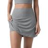 imageODODOS Womens Athletic Tennis Skorts with Pockets Builtin Shorts Golf Active Skirts for Sports Running Gym TrainingGrey Heather