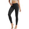 imageODODOS Womens Drawstring Tie Daily Pocket Leggings 25quot  28quot High Waist Workout Yoga PantsOnyx Black