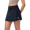 imageODODOS Womens Drawstring Tie Daily Skirts Builtin Shorts Athletic Golf Tennis Skorts with Ball PocketDeep Navy
