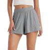 imageODODOS Womens Lounge Shorts Ultra Soft Stratum Tech 3quot Inseam Comfy Sleep Bottoms Moisture Wicking UPF 50 Casual ShortsGrey Heather