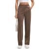 imageODODOS Womens Modal Soft Classic Pants Mid Rise PullOn Lounge Casual Work Pants with Pockets29 InseamNutria