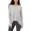 imageODODOS Womens Modal Soft Long Sleeve Tee with Thumb Hole Athletic Gym Workout Tops Yoga ShirtsHeather Greywashed