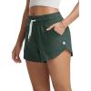 imageODODOS Womens Performance Shorts Ultra Soft Stratum Tech Mid Rise Relaxed Shorts with Pocket 3quot Inseam Moisture WickingAspen Heather