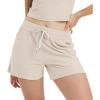 imageODODOS Womens RelaxedFit Shorts Ultra Soft Stratum Tech Mid Rise Shorts with Pocket 35quot InseamMoisture Wicking UPF 50Ecru Heather