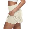 imageODODOS Womenss High Waist Tennis Skirts Cloud Feeling Builtin Shorts Athletic Golf Casual Skorts with PocketsOat Milk