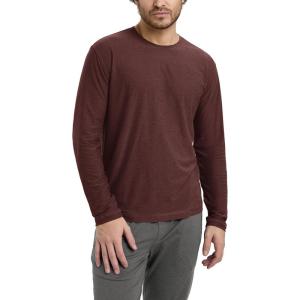 imageODODOS Mens Long Sleeve Performance TShirt  Stratum Tech Tee Ultra Soft Moisture Wicking UPF 50  The Ascent SeriesJava Heather