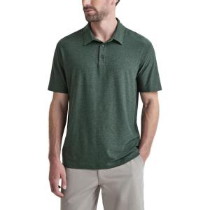 imageODODOS Mens Performance Polo Stratum Tech Shirts Ultra Soft Moisture Wicking UPF 50 Fitness TopsThe Ascent SeriesAspen Heather