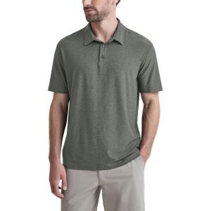 imageODODOS Mens Performance Polo Stratum Tech Shirts Ultra Soft Moisture Wicking UPF 50 Fitness TopsThe Ascent SeriesSmoke Heather