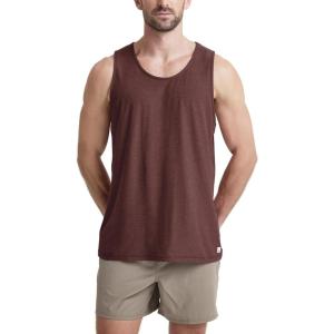 imageODODOS Mens Performance Tank  Stratum Tech Tee Ultra Soft Moisture Wicking UPF 50 Sleeveless Shirts The Ascent SeriesJava Heather
