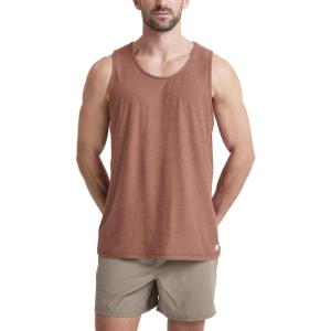 imageODODOS Mens Performance Tank  Stratum Tech Tee Ultra Soft Moisture Wicking UPF 50 Sleeveless Shirts The Ascent SeriesTamarind Heather