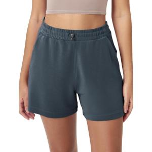 imageODODOS Modal Soft Relaxed Shorts for Women Adjustable Shockcord High Waist Casual Shorts with Pockets  4quot  6quot InseamNavy
