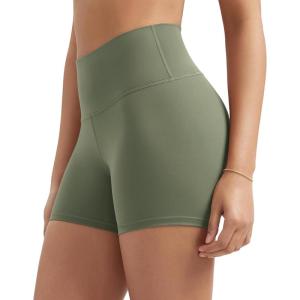 imageODODOS ODLIFT Compression Shorts for Women 4quot  6quot  8quot  10quot High Waist Workout Biker Shorts with Inner PocketDark Olive