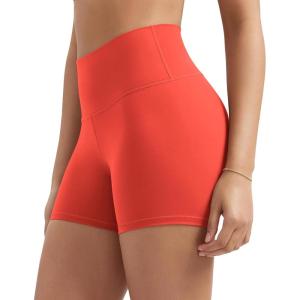 imageODODOS ODLIFT Compression Shorts for Women 4quot  6quot  8quot  10quot High Waist Workout Biker Shorts with Inner PocketOrange Red