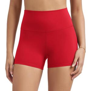 imageODODOS ODLIFT Compression Shorts for Women 4quot  6quot  8quot  10quot High Waist Workout Biker Shorts with Inner PocketRed