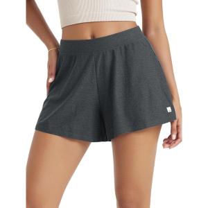 imageODODOS Womens Lounge Shorts Ultra Soft Stratum Tech 3quot Inseam Comfy Sleep Bottoms Moisture Wicking UPF 50 Casual ShortsCharcoal Heather