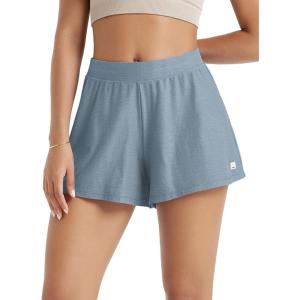 imageODODOS Womens Lounge Shorts Ultra Soft Stratum Tech 3quot Inseam Comfy Sleep Bottoms Moisture Wicking UPF 50 Casual ShortsDusty Blue Heather