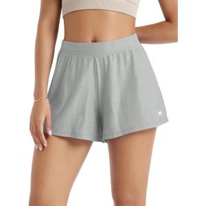 imageODODOS Womens Lounge Shorts Ultra Soft Stratum Tech 3quot Inseam Comfy Sleep Bottoms Moisture Wicking UPF 50 Casual ShortsPale Grey Heather
