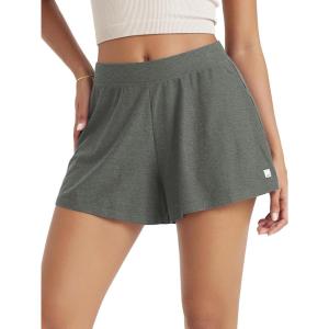imageODODOS Womens Lounge Shorts Ultra Soft Stratum Tech 3quot Inseam Comfy Sleep Bottoms Moisture Wicking UPF 50 Casual ShortsSmoke Heather