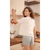 imageODODOS Modal Soft Short Sleeve Shirts for Women Crew Neck Yoga Tee Casual Workout TopsBeige