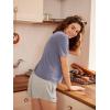 imageODODOS Modal Soft Short Sleeve Shirts for Women Crew Neck Yoga Tee Casual Workout TopsJacaranda
