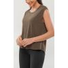 imageODODOS Modal Soft Sleeveless Shirts for Women Crew Neck Yoga Tee Summer Flowy Workout Tank TopsBrown