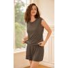 imageODODOS Modal Soft Sleeveless Shirts for Women Crew Neck Yoga Tee Summer Flowy Workout Tank TopsBrown