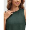 imageODODOS Womens Performance Tank Ultra Soft Stratum Tech Sleeveless Tee Shirts High Crew Neck Pullover TopAspen Heather