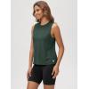 imageODODOS Womens Performance Tank Ultra Soft Stratum Tech Sleeveless Tee Shirts High Crew Neck Pullover TopAspen Heather