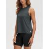 imageODODOS Womens Performance Tank Ultra Soft Stratum Tech Sleeveless Tee Shirts High Crew Neck Pullover TopCharcoal Heather