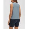 imageODODOS Womens Performance Tank Ultra Soft Stratum Tech Sleeveless Tee Shirts High Crew Neck Pullover TopDusty Blue Heather