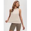 imageODODOS Womens Performance Tank Ultra Soft Stratum Tech Sleeveless Tee Shirts High Crew Neck Pullover TopEcru Heather